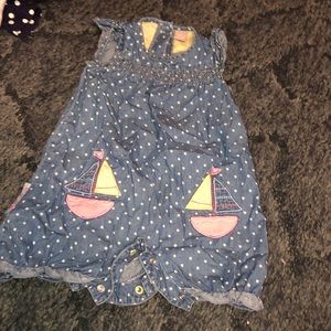 TU baby sail boat romper